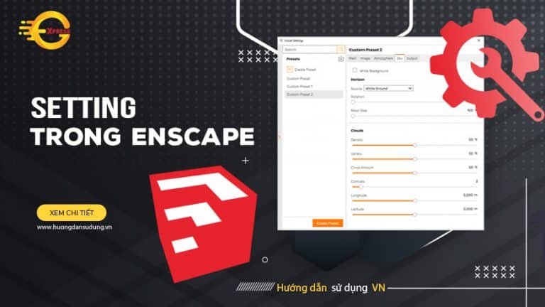 setting trong enscape banner