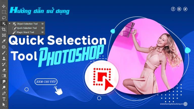 quick selection tool trong photoshop banner