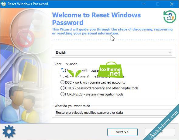Khôi phục tài khoản đăng nhập sau khi phá mật khẩu