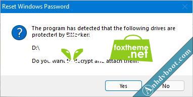 Tắt bitlocker trước khi reset password windows với tài khoản microsoft hay local