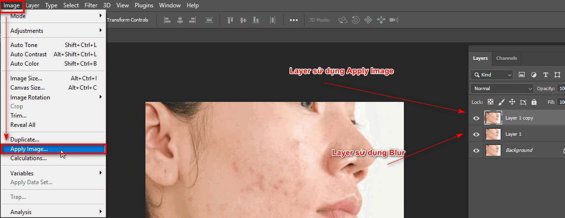 Cách làm mịn da trong photoshop