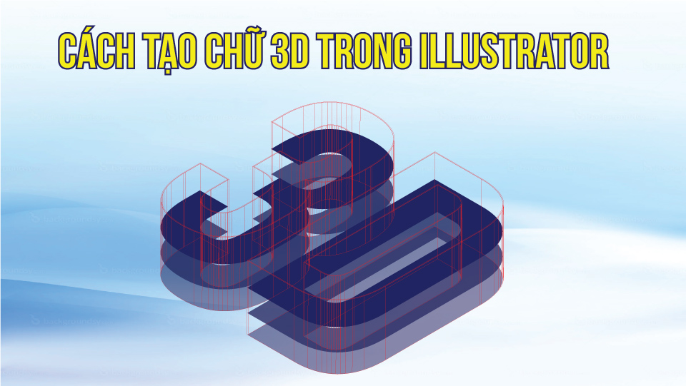 Cách tạo chữ 3D trong illustrator